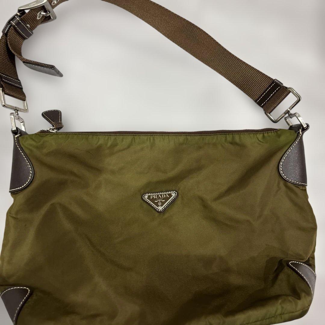 PRADA オリーブグリーン トートバッグ - メルカリ