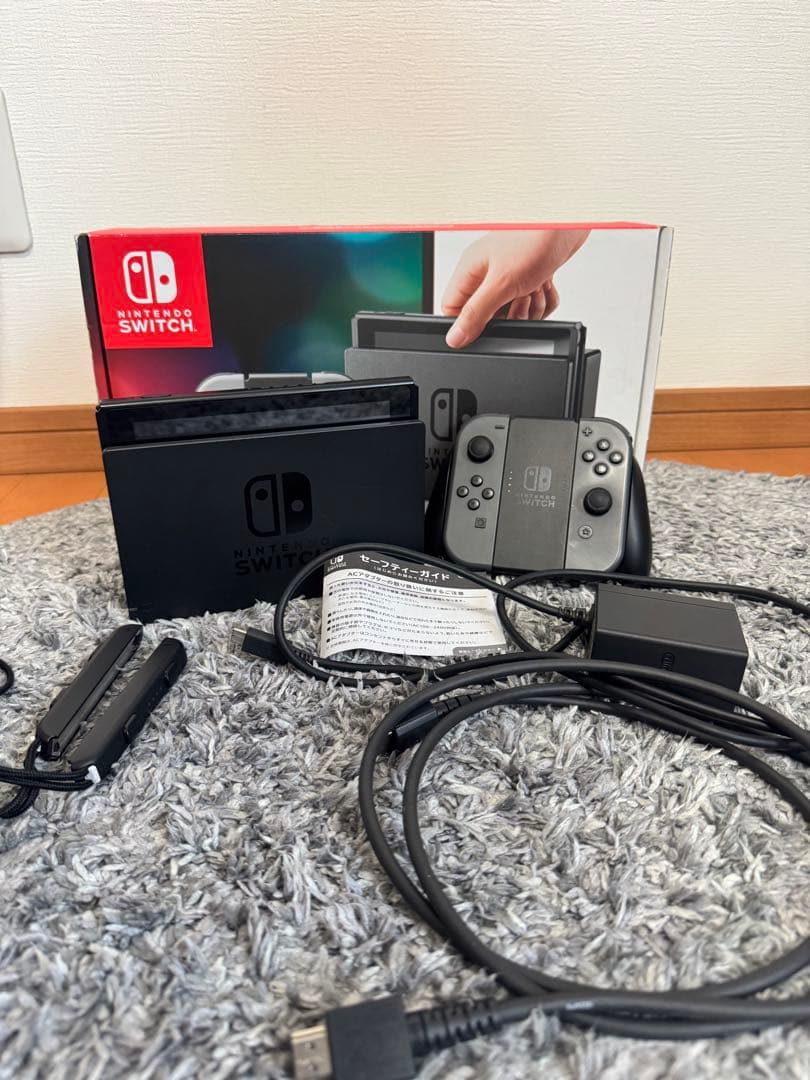 Nintendo Switch 本体 グレー 付属品完備 任天堂 - メルカリ