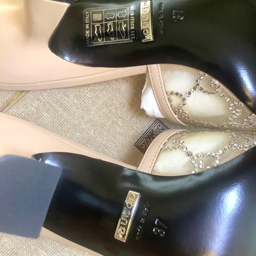 新品! グッチ ダイヤモンドカットクリスタルビジュー GGマーク