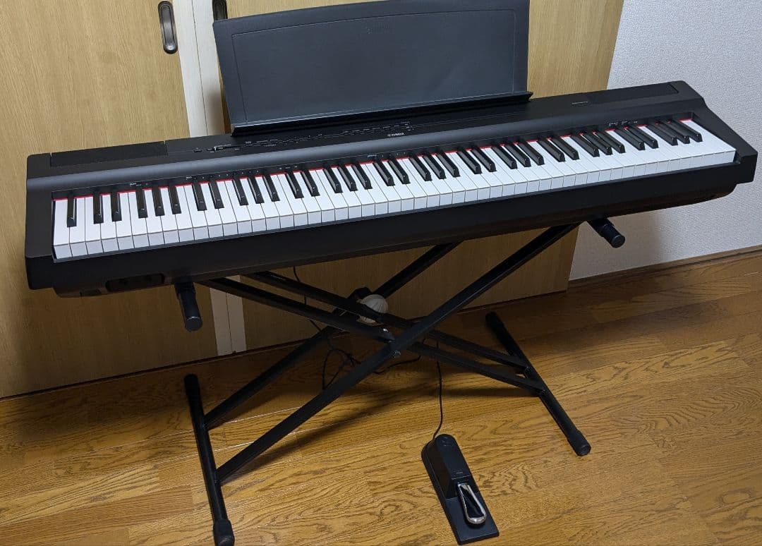 美品】YAMAHA ヤマハ P-125 電子ピアノ (スタンド、ペダルセット
