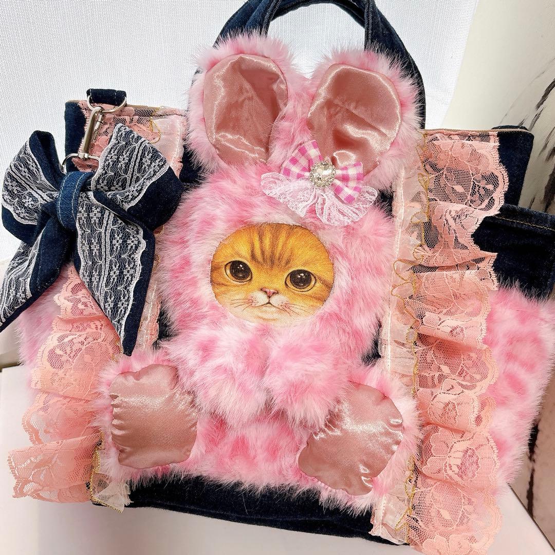 カ*ミ様 コヤンイサムチョン バック ピンクレオ×こいんちゃん デニム