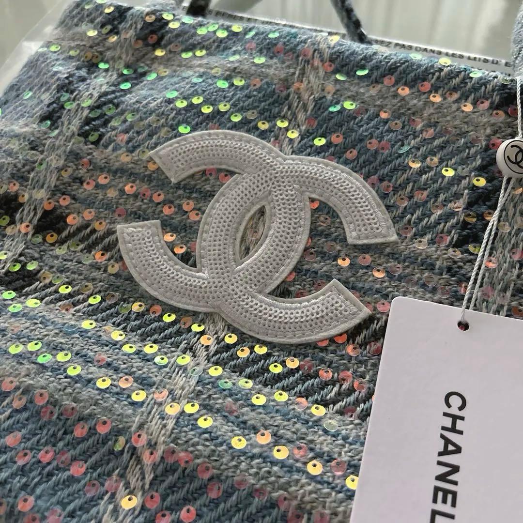 CHANELシャネルビューティーノベルティバッグ ツィードスパンコール