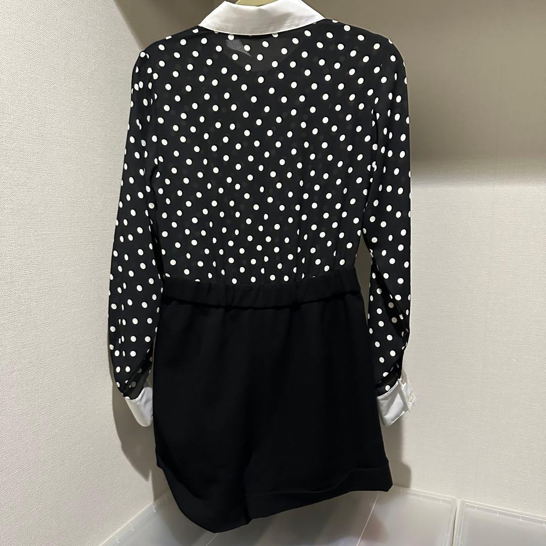 ameri様専用】シェリエshellerドットシャツオールインワン - メルカリ