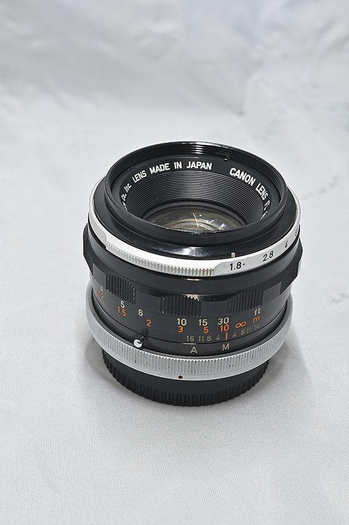 キヤノン FL50mm F1.8Ⅱ FLマウントレンズ FL 50mm F1.8 II (後期型)、古きキヤノンの格安オールドレンズ