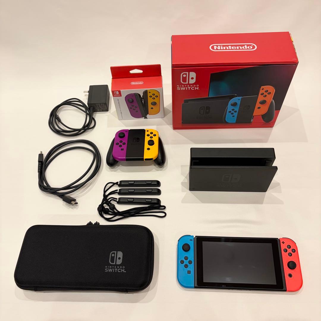 NintendoSwitch本体2023年製バッテリー強化版ケースjoy-con Nintendo Switch ニンテンドー スイッチ 本体 バッテリー強化版 Joy