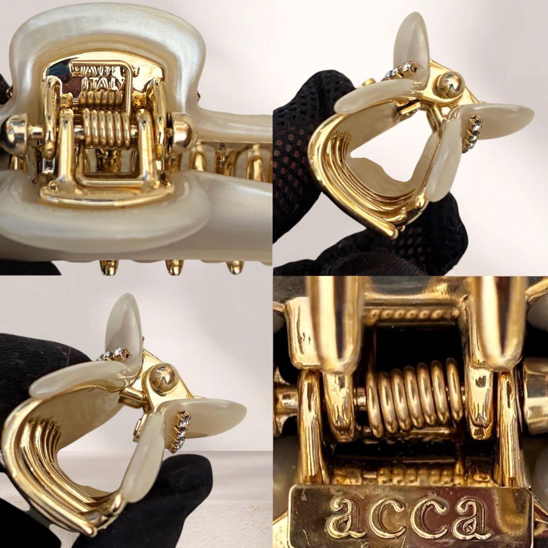 付属品有/極美品 acca アッカ ヘアクリップ ニューコラーナ G金具 M