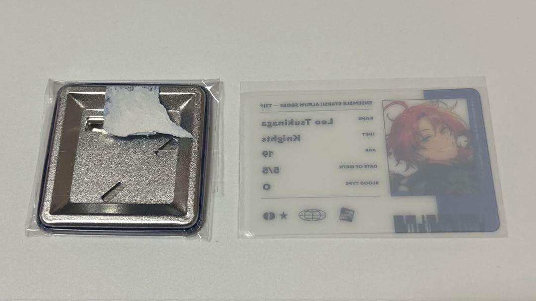 あんスタ 月永レオ Knights TRIP スクエア缶バッジ ID風カード - メルカリ