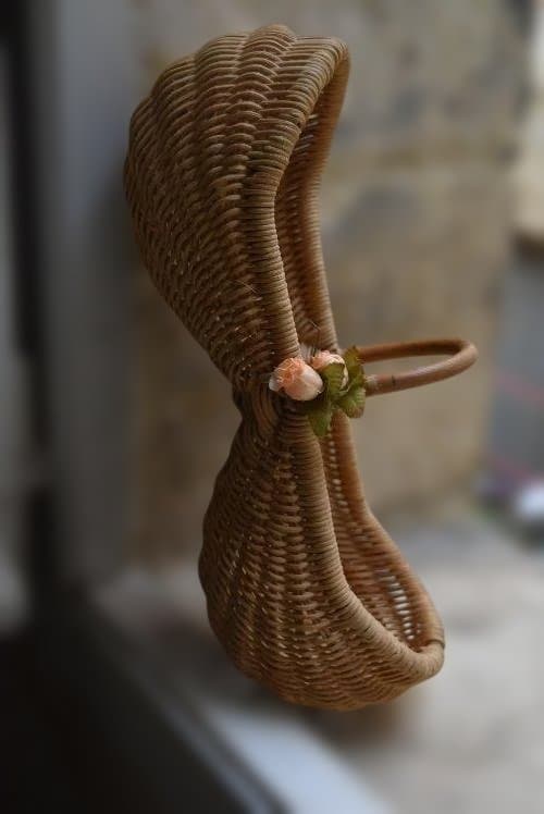 美品 フランスアンティーク 可愛いピーナツ型パニエ ヴィンテージ