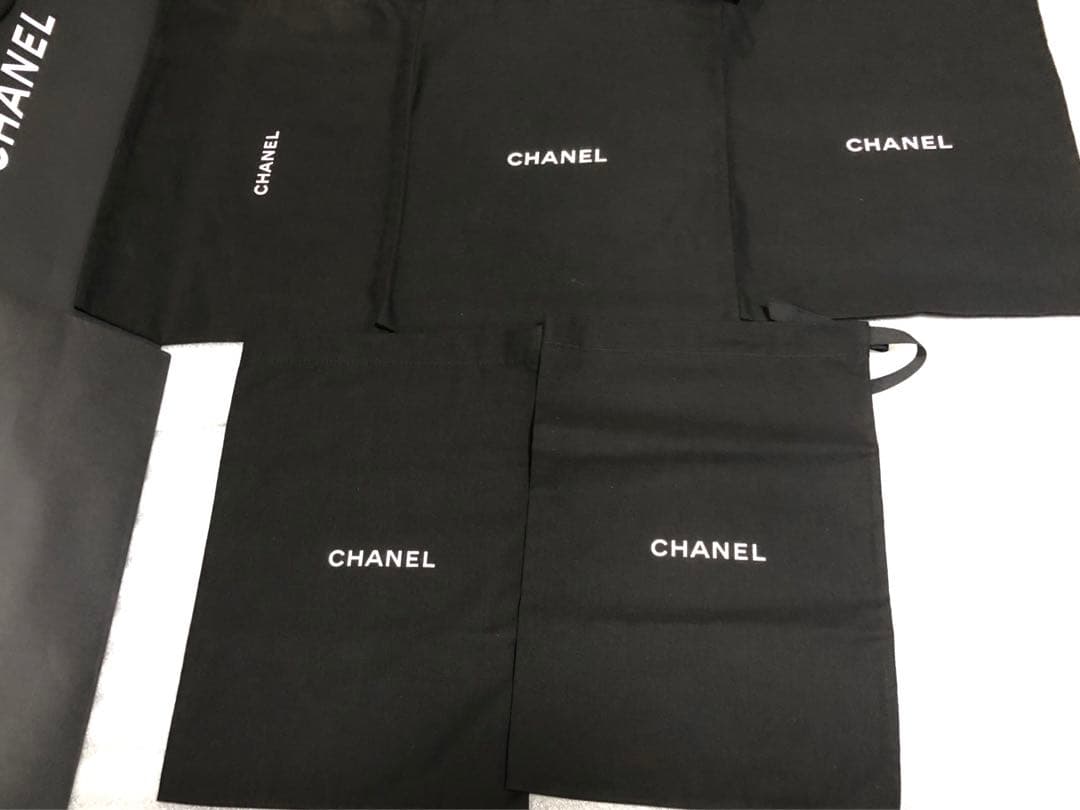 シャネル ロゴ靴紐 ロングブーツ等靴保存袋 ショッパー まとめ売り