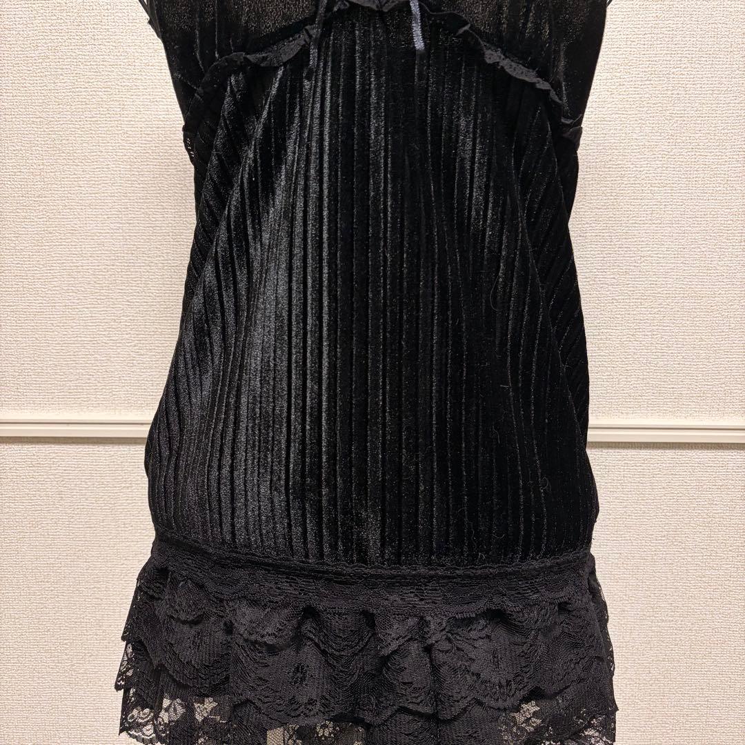 キャミソール ベロア フェアリーグランジ y2k 平成ギャル ダークコア