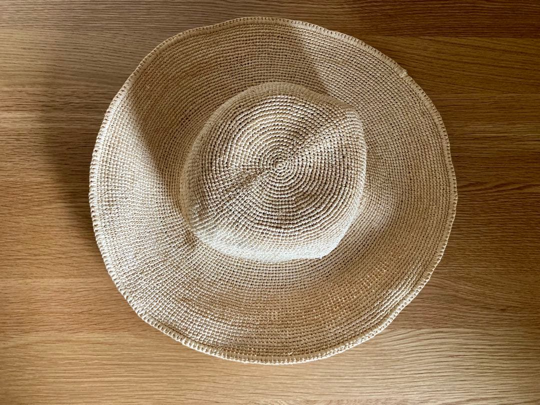 ヘレンカミンスキー ラフィアハット ワイヤー入り ナチュラル 収納袋あり