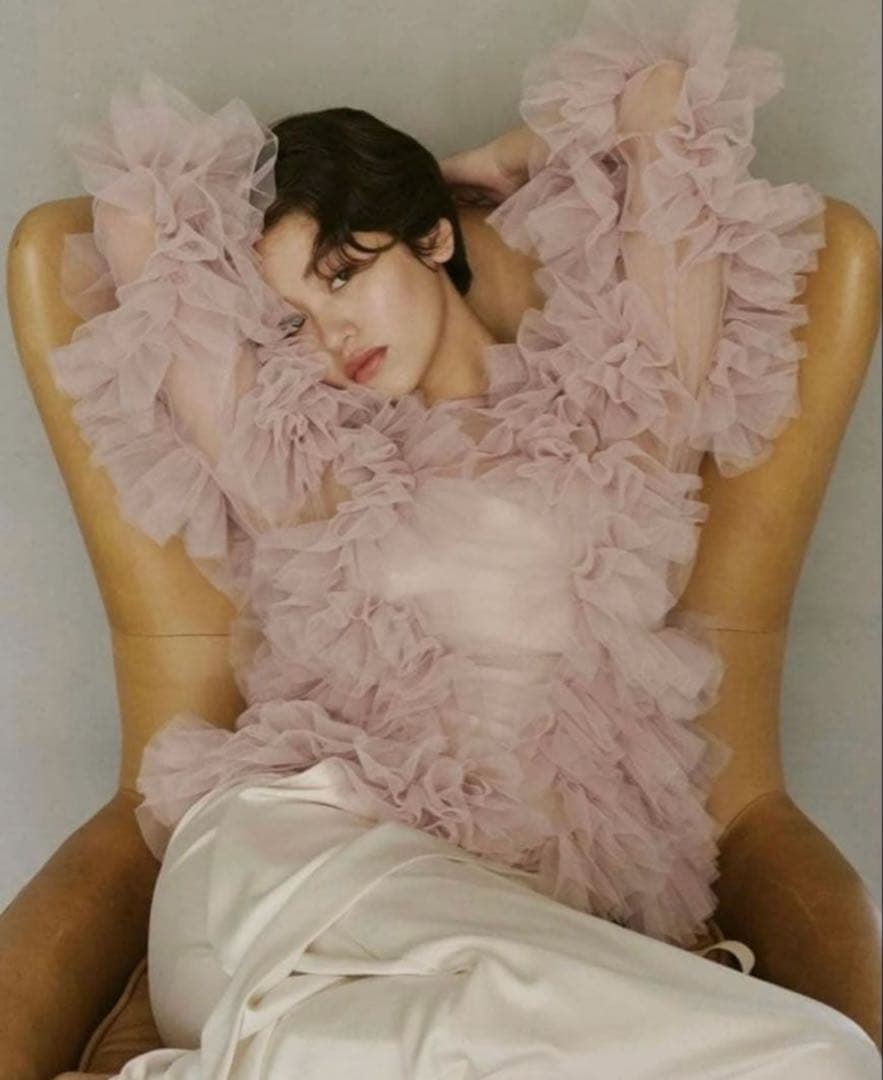 新品未使用】NOTRE emor tulle veil tops pink - メルカリ