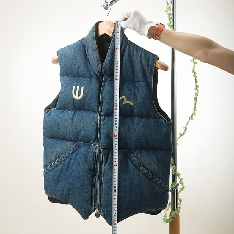 EVISU ダウンジャケットYAMANE EVISUジーンズダウンベスト-JO1 川西