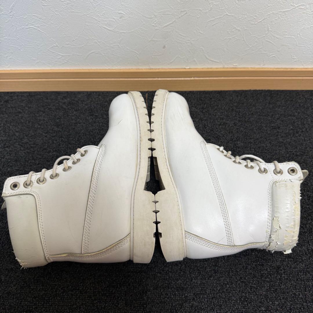 レア! ティンバーランド 白 ブーツ 25.5cm レザー ホワイト - メルカリ