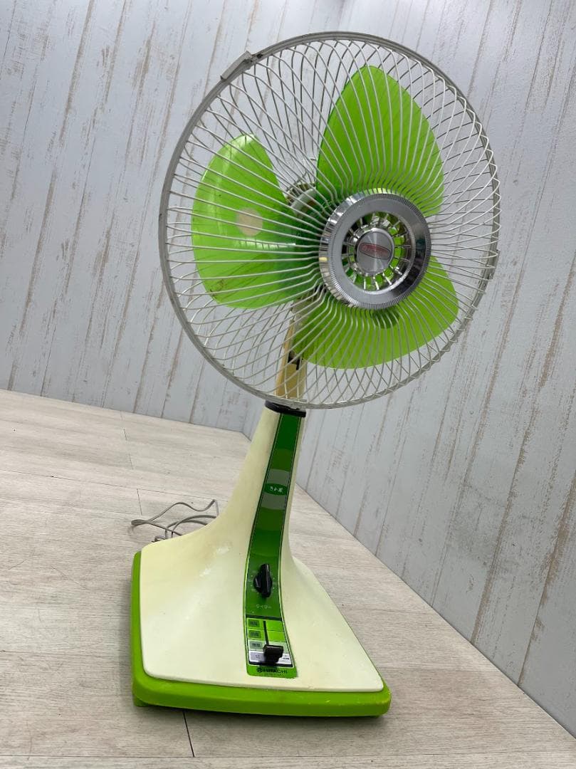 昭和レトロ 日立 扇風機 H-30TM さわ風 グリーン 動作確認済 - メルカリ