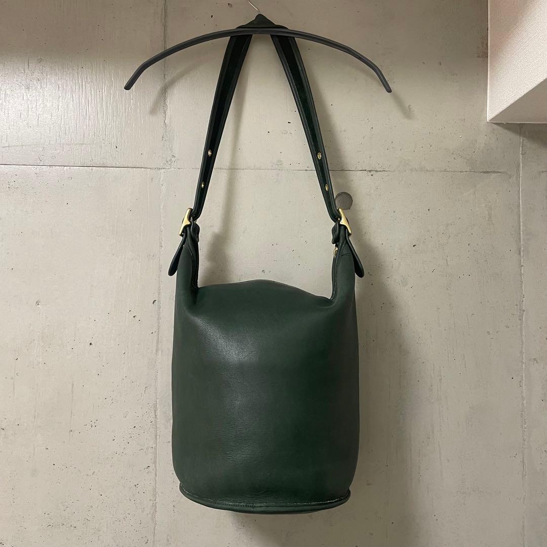 オールドコーチ バケツ型 ショルダーバッグ グリーン - メルカリ