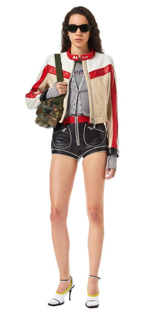 未使用 定価22万 ディーゼル Dロゴ ライダース レザージャケット