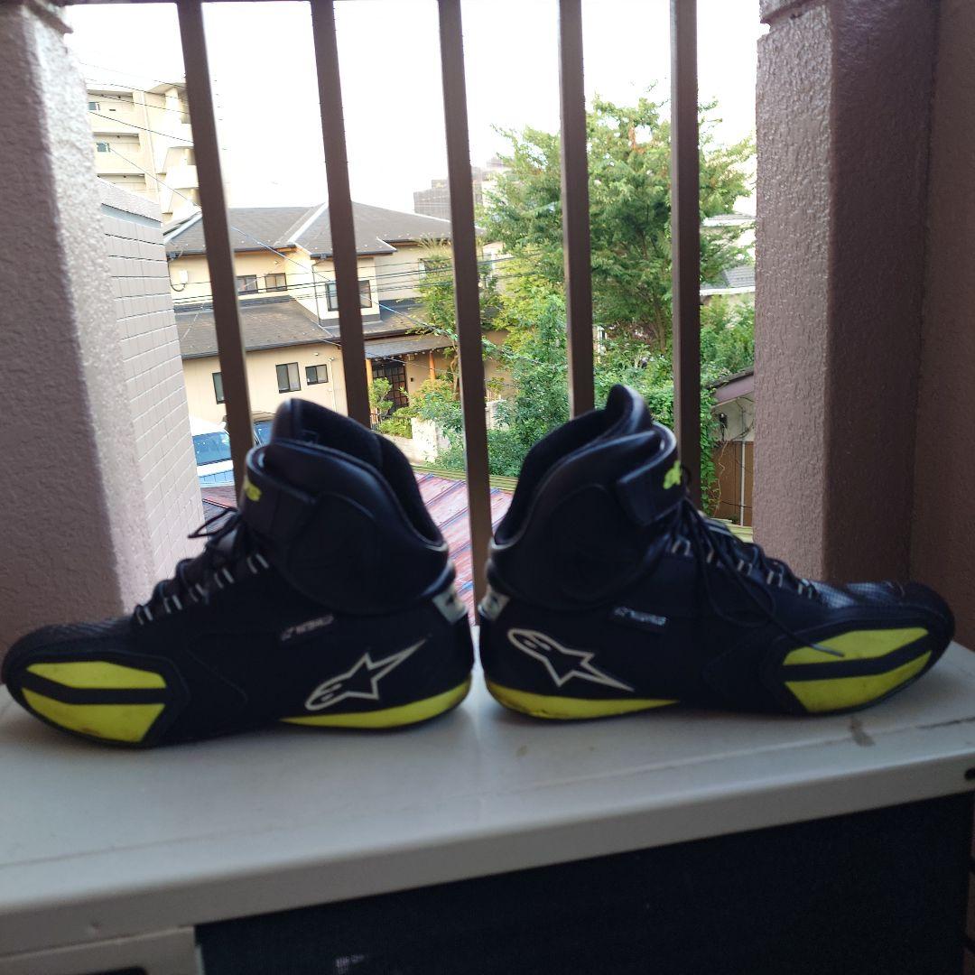 alpinestars バイク用ハイカット靴 黒/黄 - メルカリ