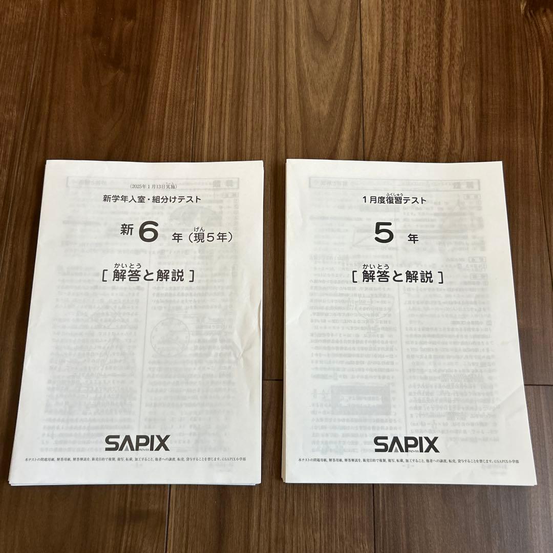 サピックス 2024年度 5年生 テスト ほぼ1年分 原本 14回分