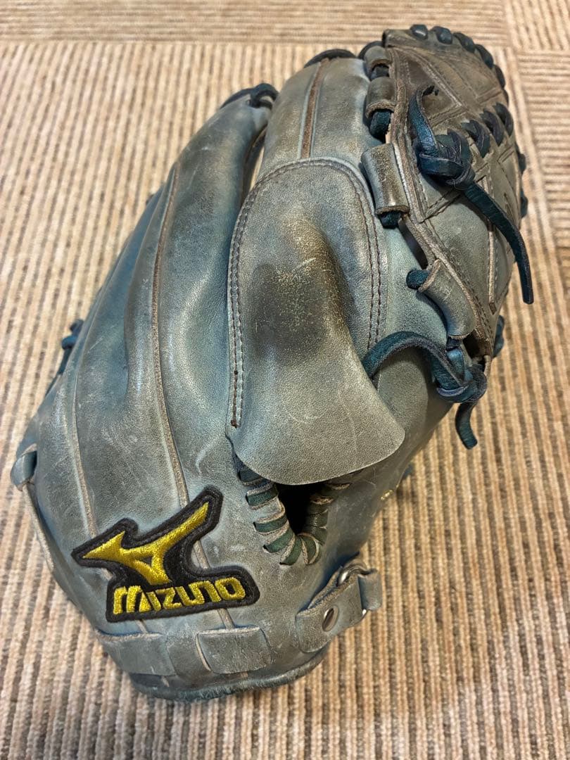 即戦力 ミズノ 野球 硬式 ピッチャーグローブ ブルー 男性使用 1/18取