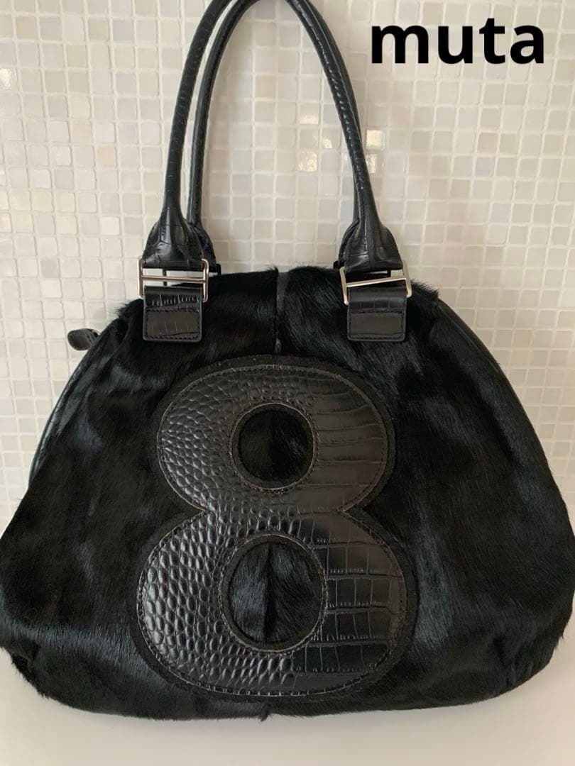 とっても可愛いmuta 8バック　ハラコ　本革　クロコ型押し とっても可愛いmuta 8バック ハラコ 本革 クロコ型押し