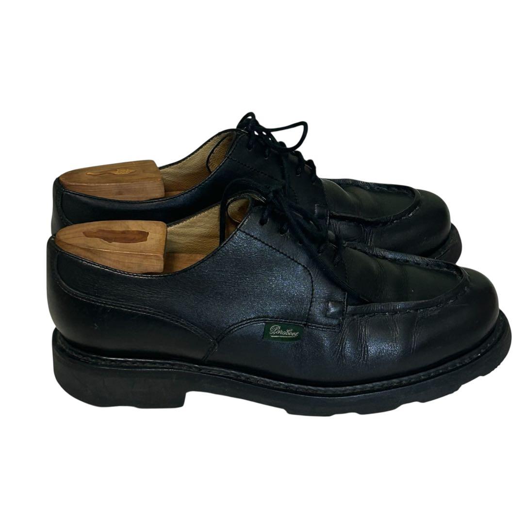 美品 パラブーツ シャンボード Uチップシューズ ブラック 23cm