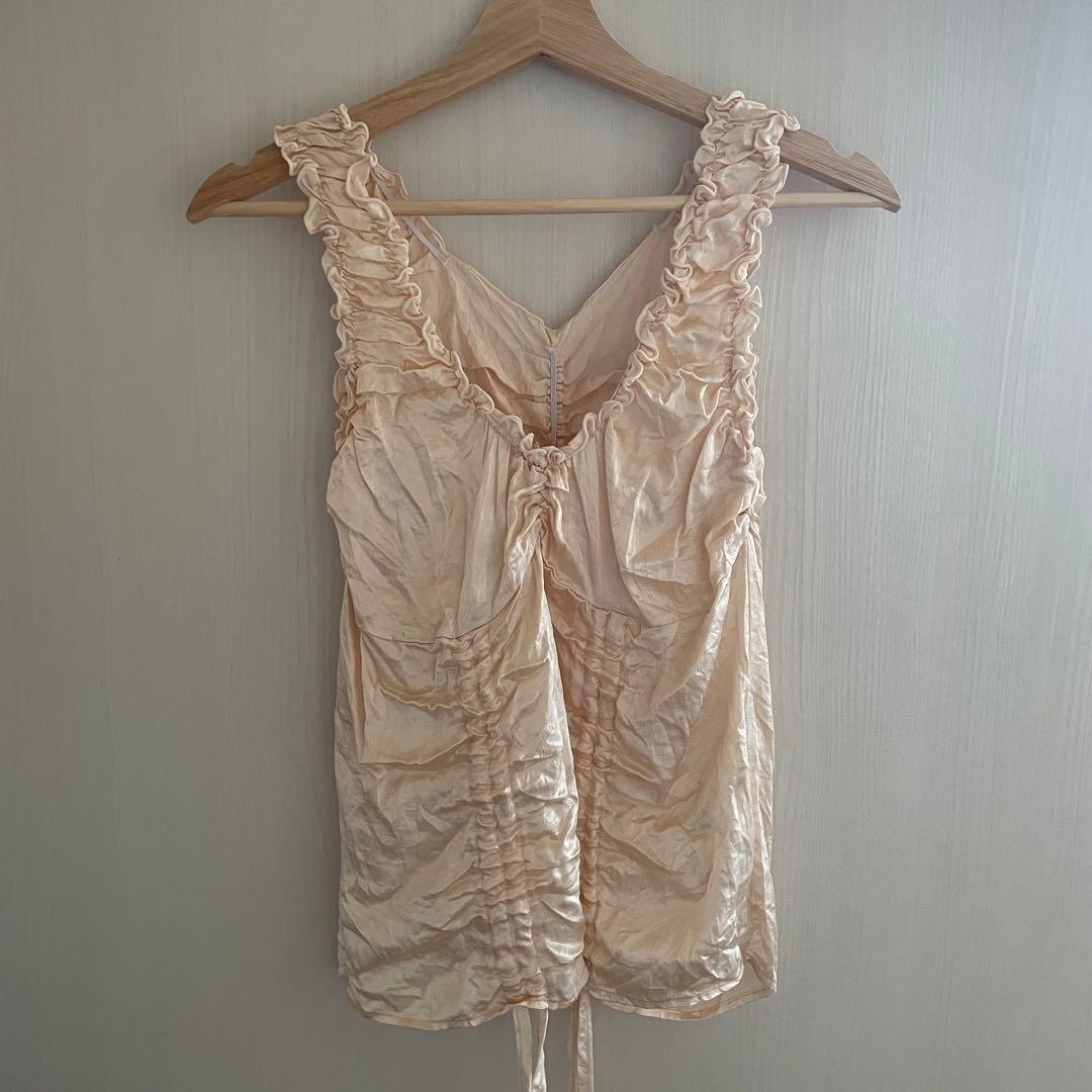 sahara】Gather Shirring Top ベージュ - メルカリ