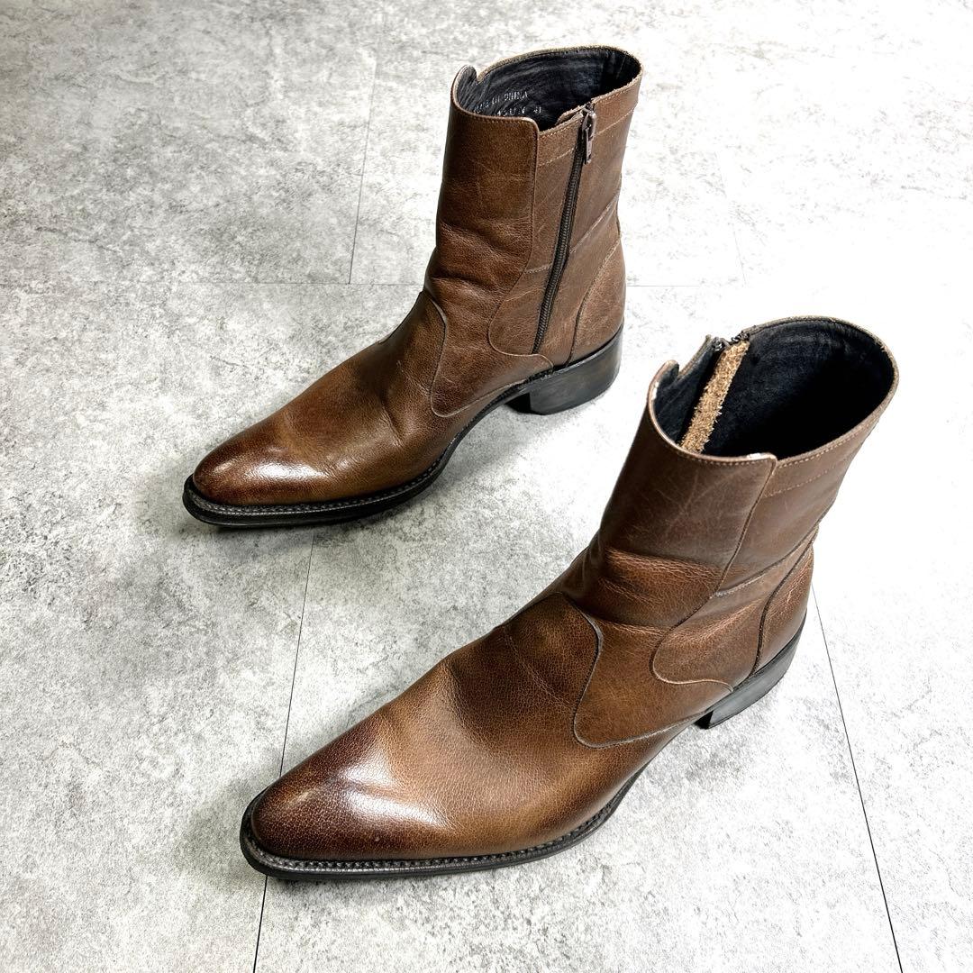 alfredo BANNISTER IN/zip boots/Y2K/お兄系/茶 - メルカリ