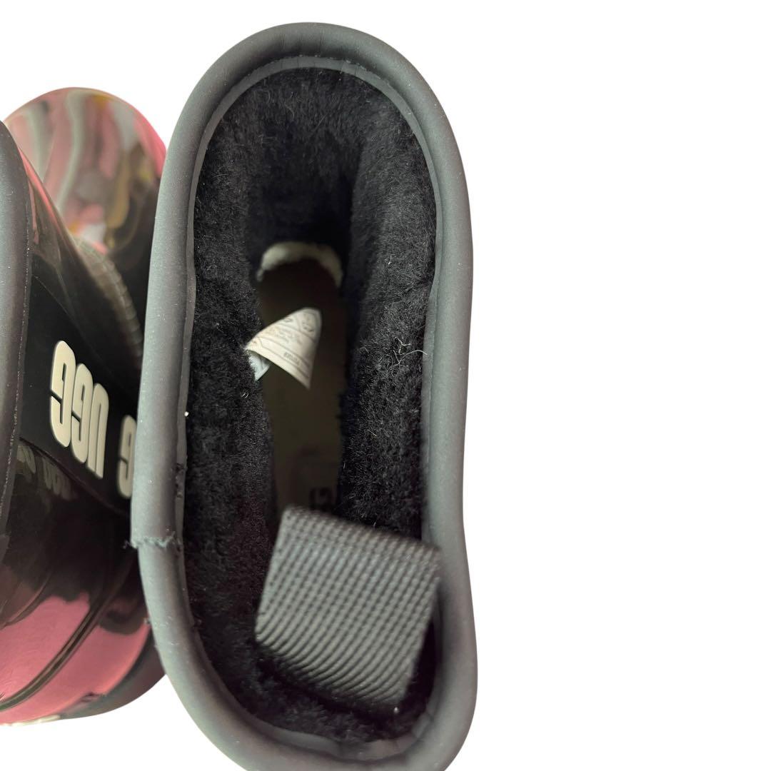 MT様綺麗 アグ UGG クラッシッククリアミニ レインブーツ ブラック24cm