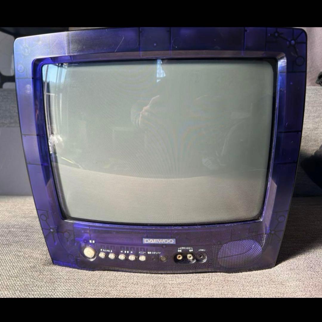 DAEWOO/NTVー14B/パープルスケルトン/ブラウン管テレビ 14型 - メルカリ
