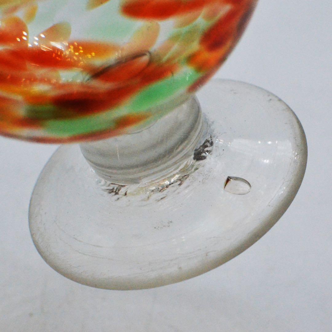 昭和レトロ 氷コップ 糸巻き 花吹雪 吹きガラス | 激安通販のイーサプライ