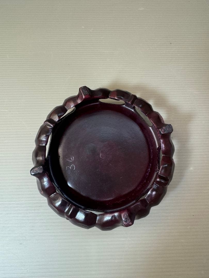 2903 中国骨董 大明萬暦年製銘 染付唐草青花 花瓶 花台付 時代物