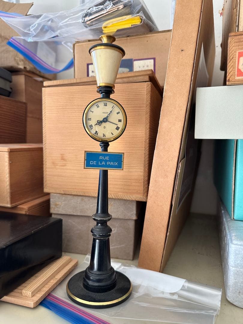 Y*g様 アンティーク調 置き時計 街灯モチーフ RUE DE LA PAIX JAEGER-LECOULTRE | VINTAGE 'RUE DE LA PAIX' DESK CLOCK