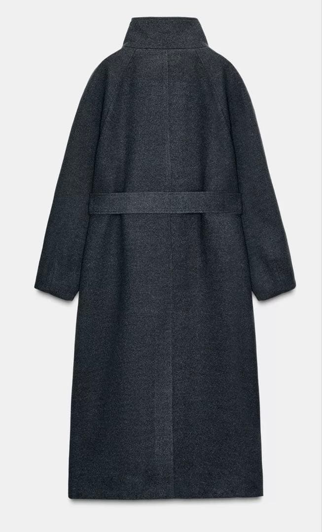 完売品！ZARA ソフトハイネックベルトコート - メルカリ