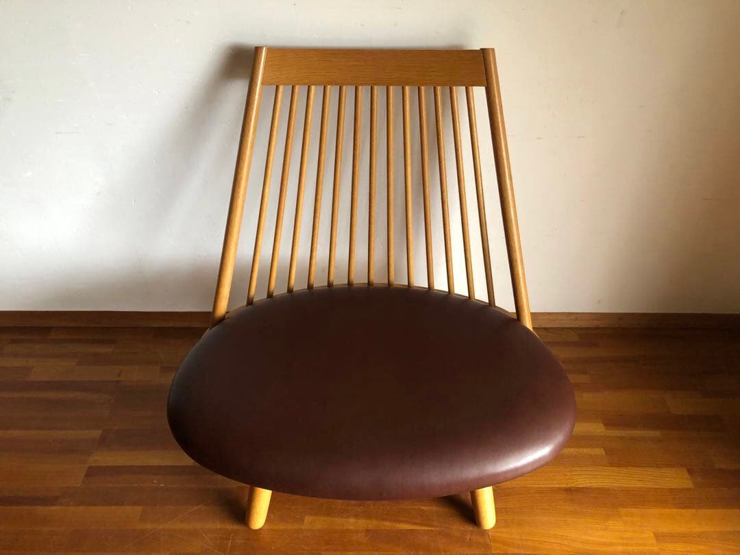 天童木工 豊口克平デザイン スポークチェア ナラ材 レザー 本革張り