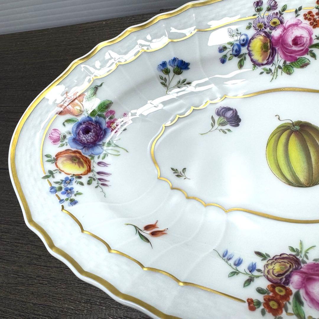 リチャードジノリ プレート 皿 ハンドペイント 高級 ローズブーケ