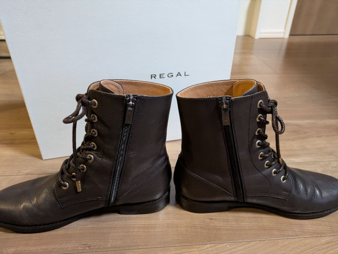 宝物様専用☆REGAL ダークブラウン レースアップ ショートブーツ 23.5