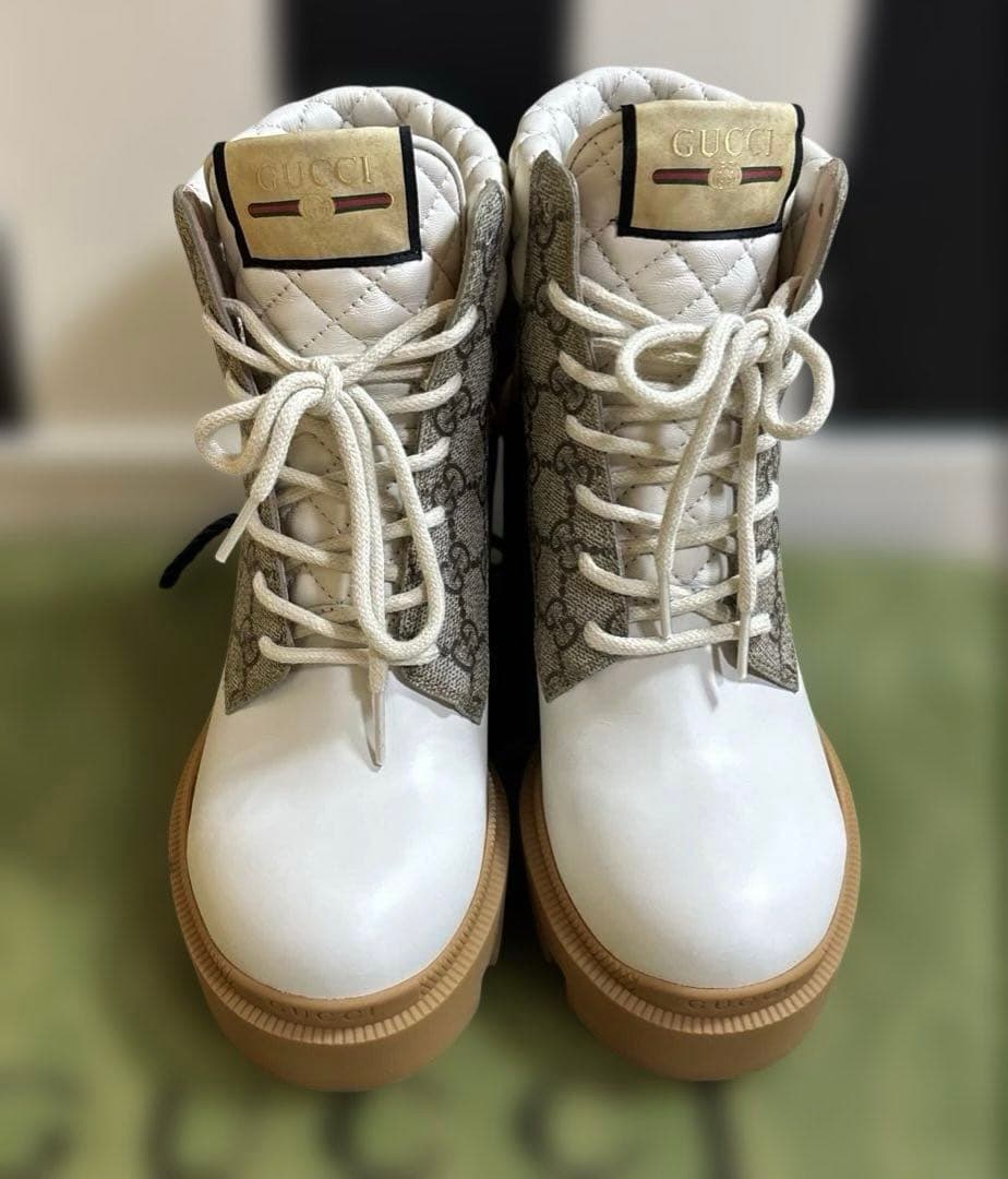 【超美品】グッチGGスプリーム アンクルブーツ36 1/2 23.5cm