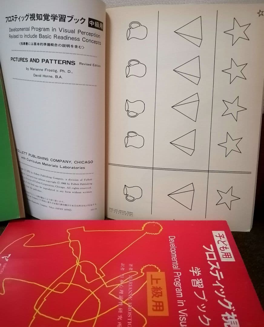 希少 フロスティッグ視知覚能力促進法 学習ブック 検査用紙 ビジョン