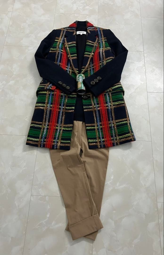 エンフォルド ネイビーサイドスリット 胸ポケット プルオーバー