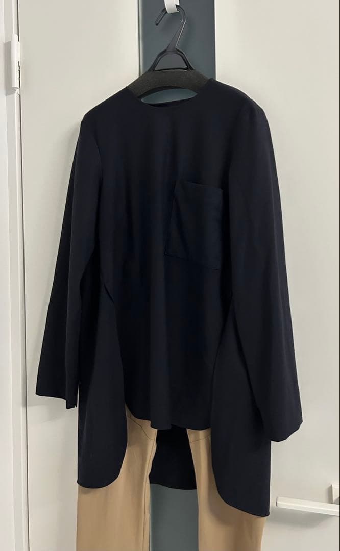 エンフォルド ネイビーサイドスリット 胸ポケット プルオーバー