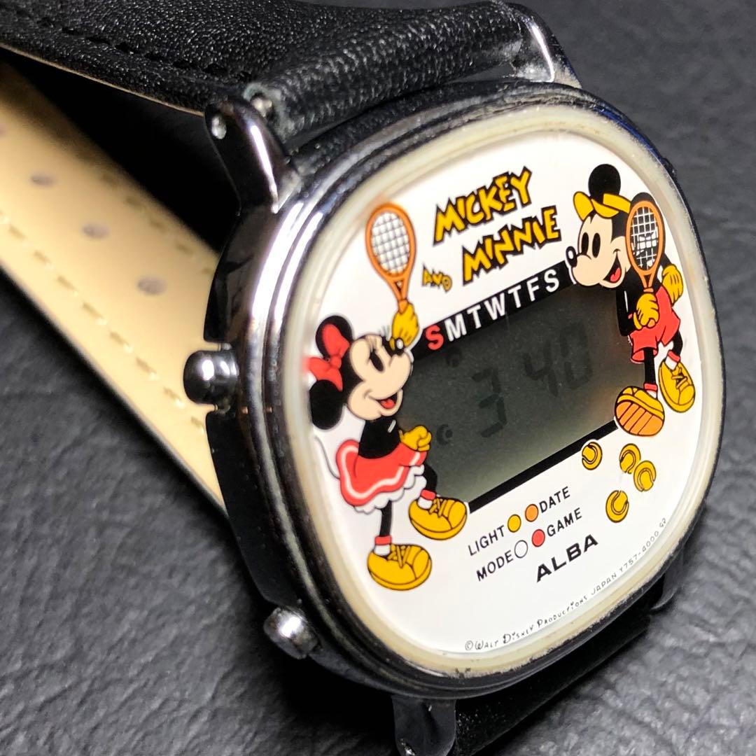 動作品セイコー アルバ ミッキーマウス限定 腕時計 ゲーム機能付き