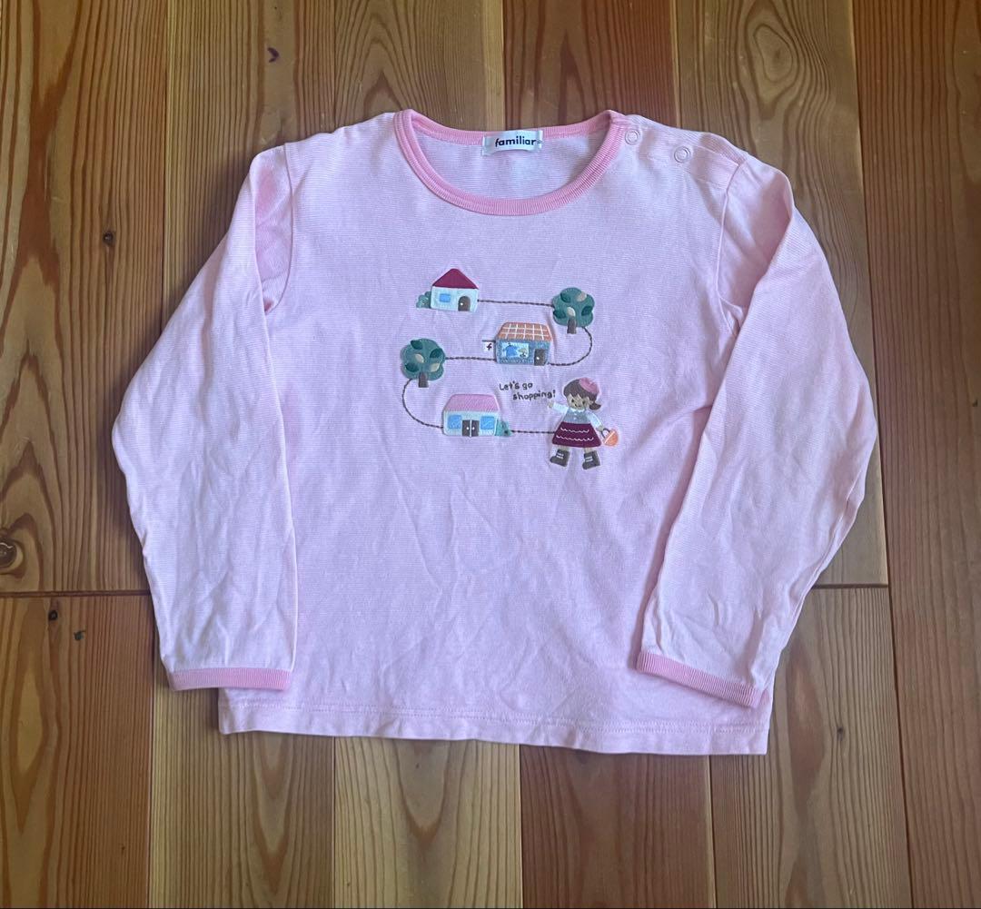 familiar ピンク 女の子 刺繍 長袖カットソー 120 - メルカリ