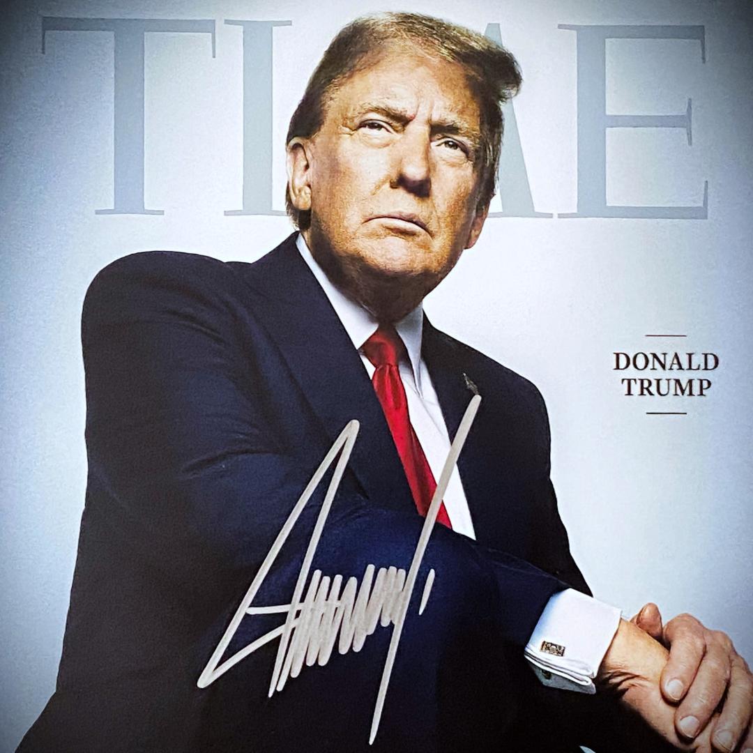 レア】ドナルド・トランプ☆直筆サイン入りフォト☆証明書付 - メルカリ