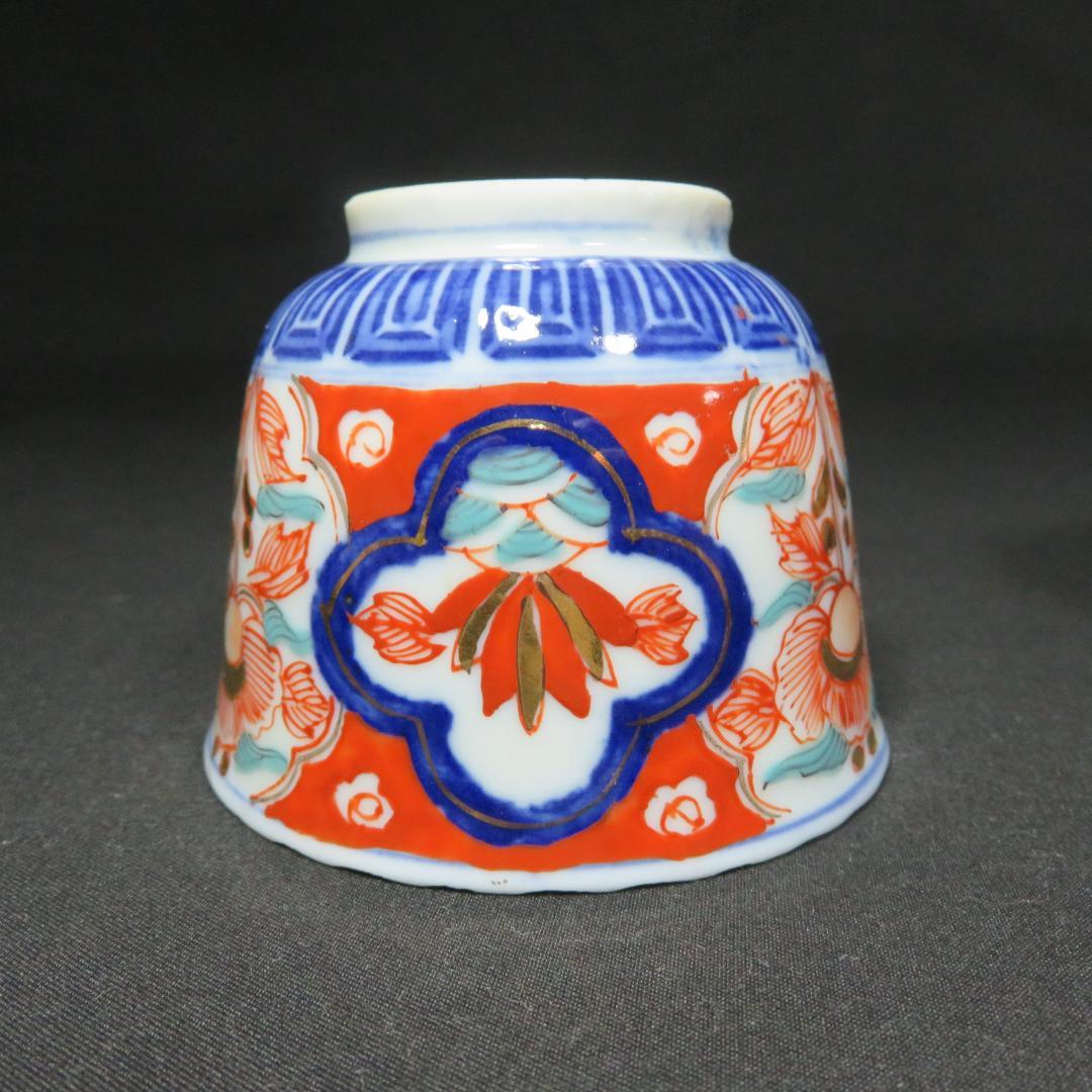 蕎麦猪口 向付 5客 色絵付 窯傷 花文様 金彩 明治 大正 - メルカリ