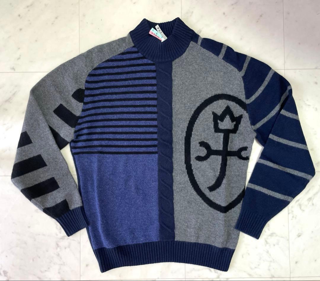 【美品】カステルバジャック★カシミア100% モックネックセーター 48(L) 美品】カステルバジャック☆カシミア100% モックネックセーター 48(L