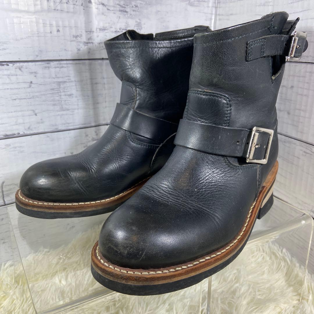 HAWKINS ホーキンス エンジニアショートブーツ 黒 レザーGT-4035