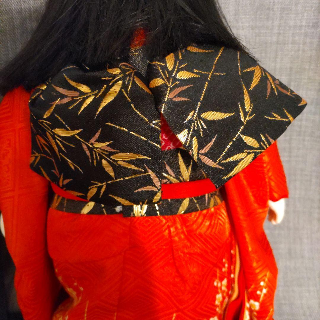 市松人形 赤い着物 アンティーク 日本人形 - メルカリ