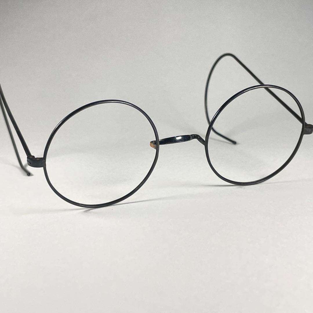 1920s K20刻印 10g 丸メガネ 一山 ビンテージフレーム 巻つる 1920s K20刻印 10g 丸メガネ 一山 ビンテージフレーム 巻つる