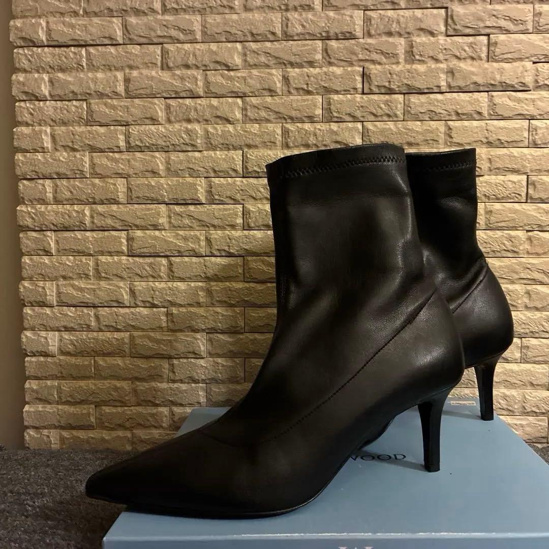 ファビオルスコーニ レザー ポインテッドトゥブーツ 37 試着のみ